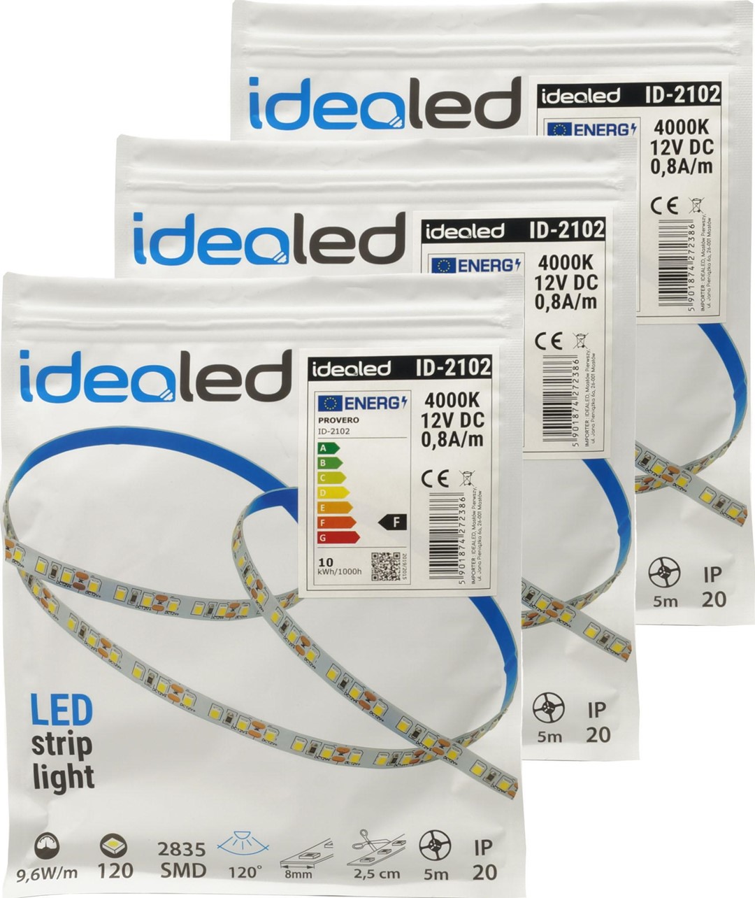 LED lente 12V 9.6W/m 4000K