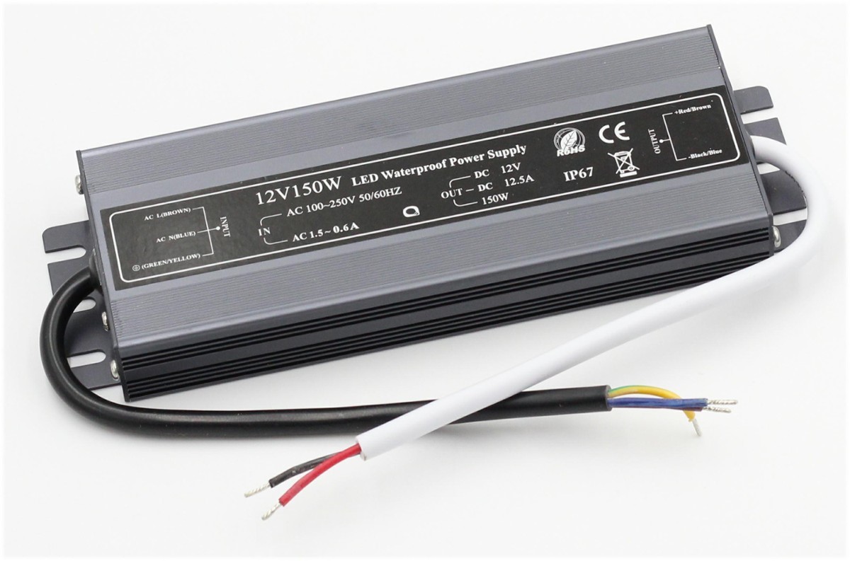 Barošanas bloks ūdensizturīgs 12V 150W IP67